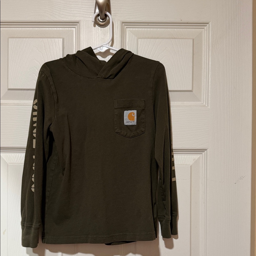 Carhartt Kids Dark Green Hoodie shirt